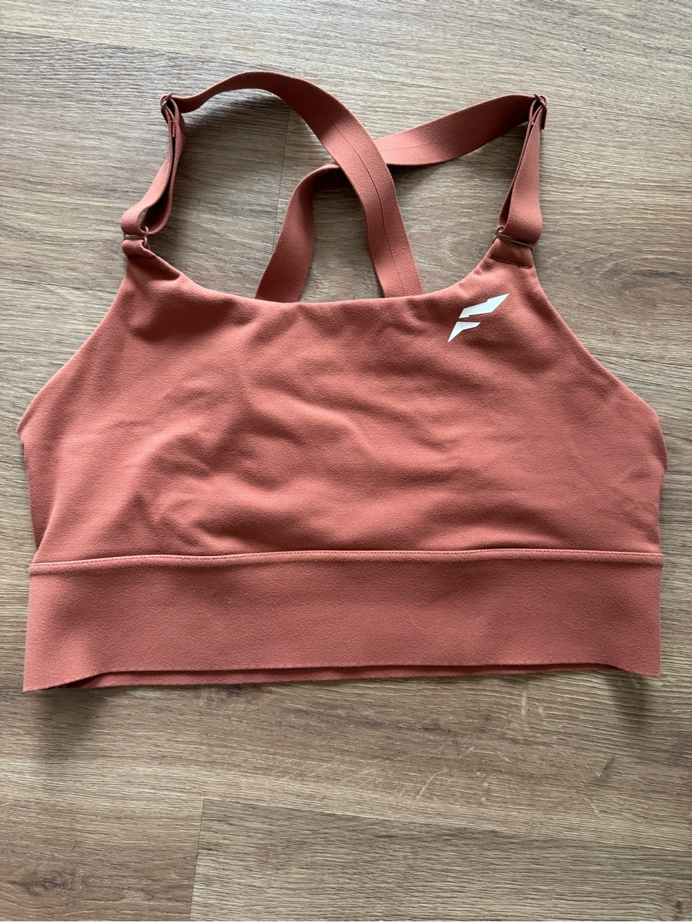 Flag nor Fail Performance Strappy Sports Bra - Rust